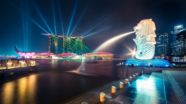 الميرليون بارك اماكن سياحية في سنغافورة